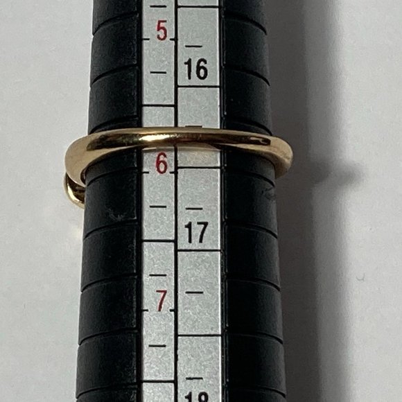 Peach Flower Ring Size 6 Gold Tone - Picture 6 of 10